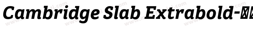 Cambridge Slab Extrabold字体转换